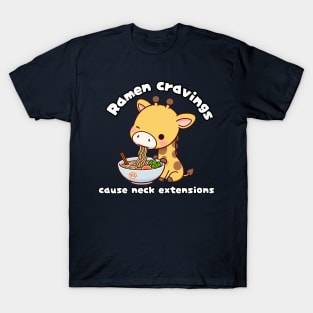 Ramen life giraffe neck pain T-Shirt